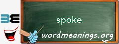 WordMeaning blackboard for spoke